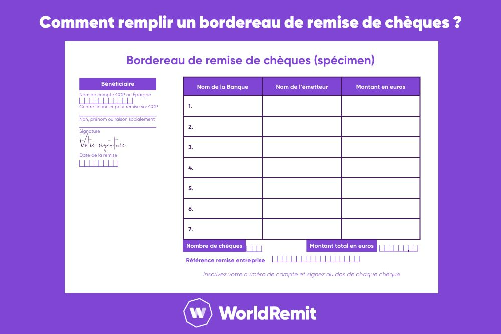 Example De Cheque Remise De Chèques Excel Gratuit – SDYEM
